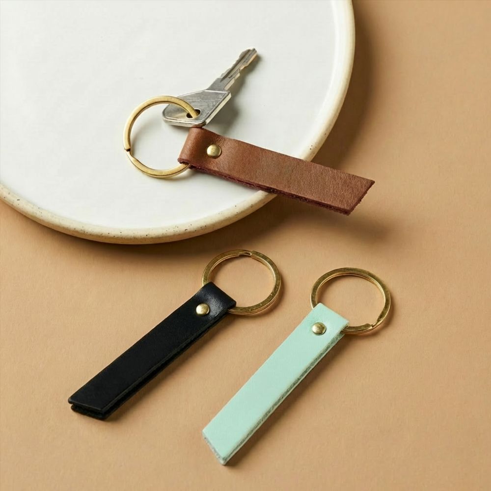 Genuine Leather Key Chain, Minimalist Key Organizer – Bellagenda Gifts