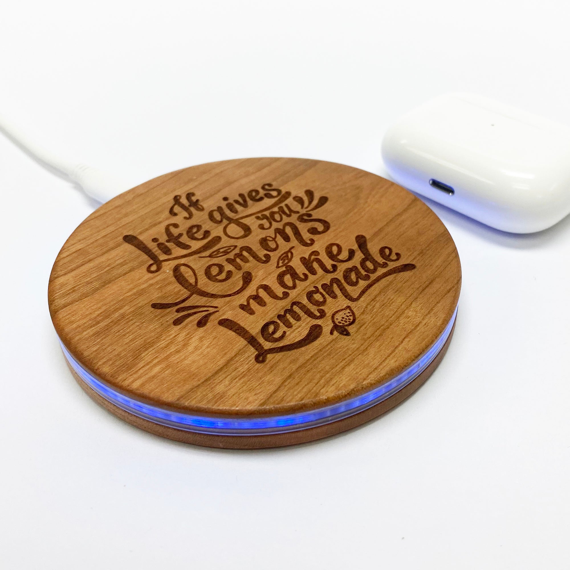 Corporate Wireless Charger with Customer Message