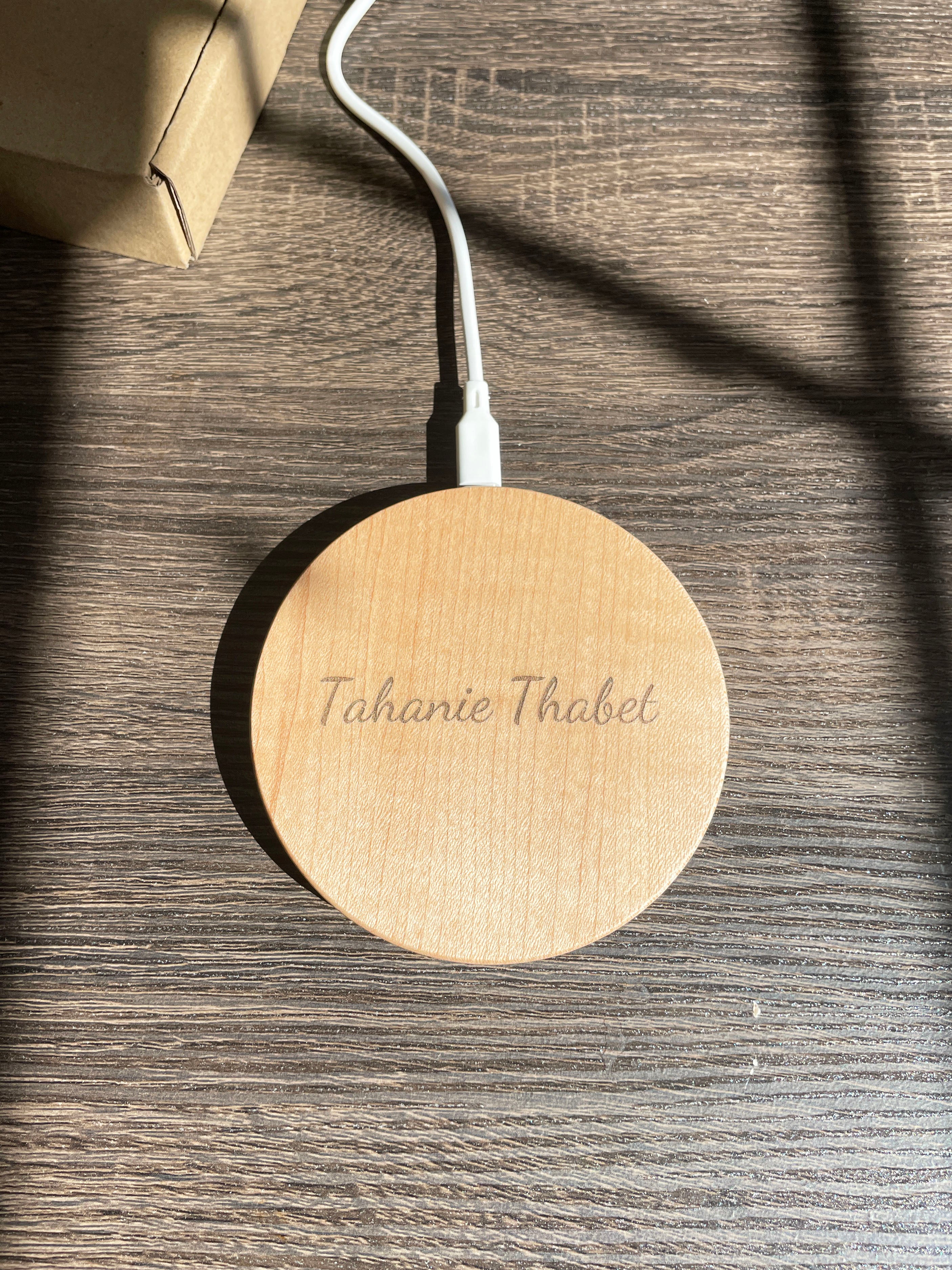 Personalized Wireless Charger Printed Name