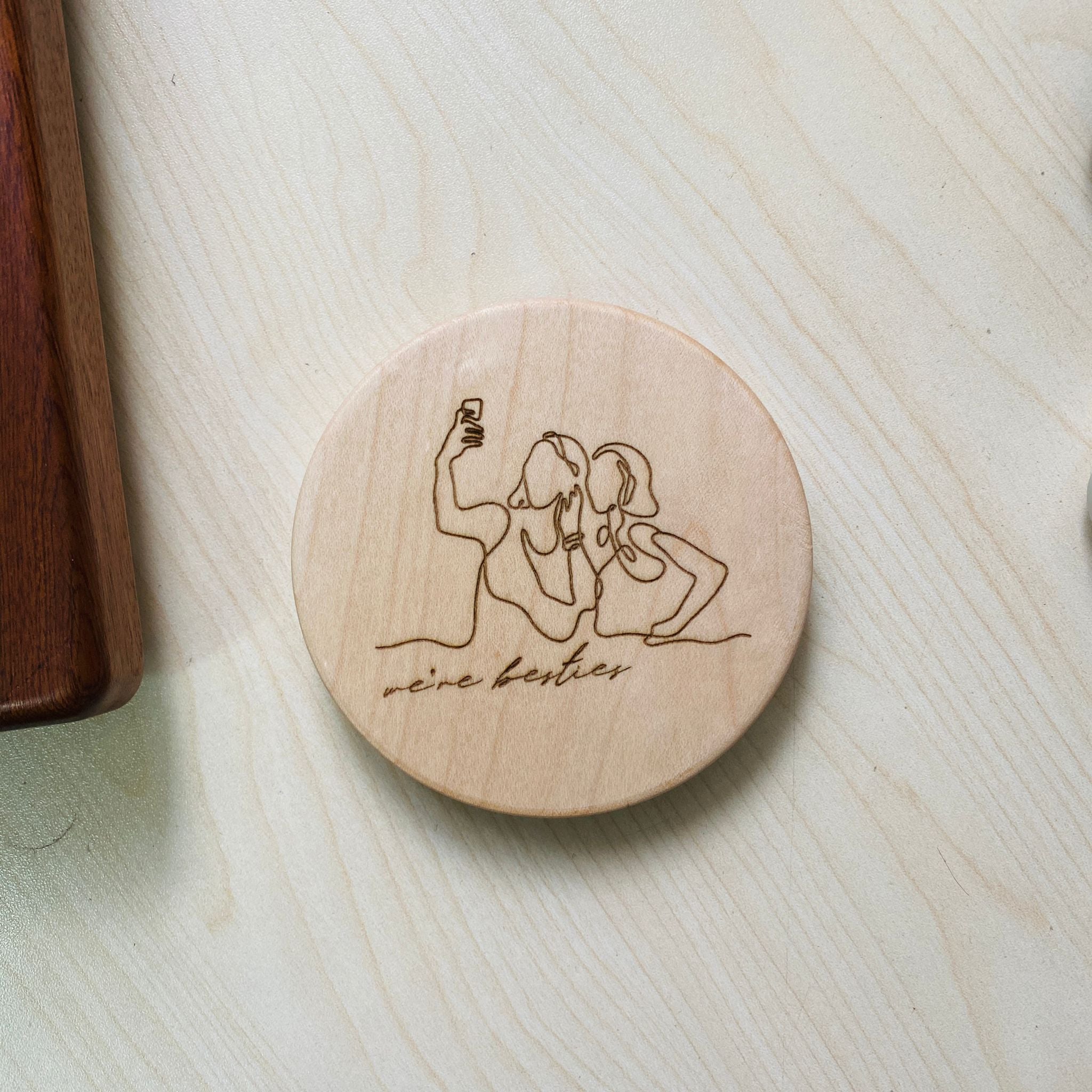 Personalized Wooden Wireless Charger (Custom Graphic Engraving)