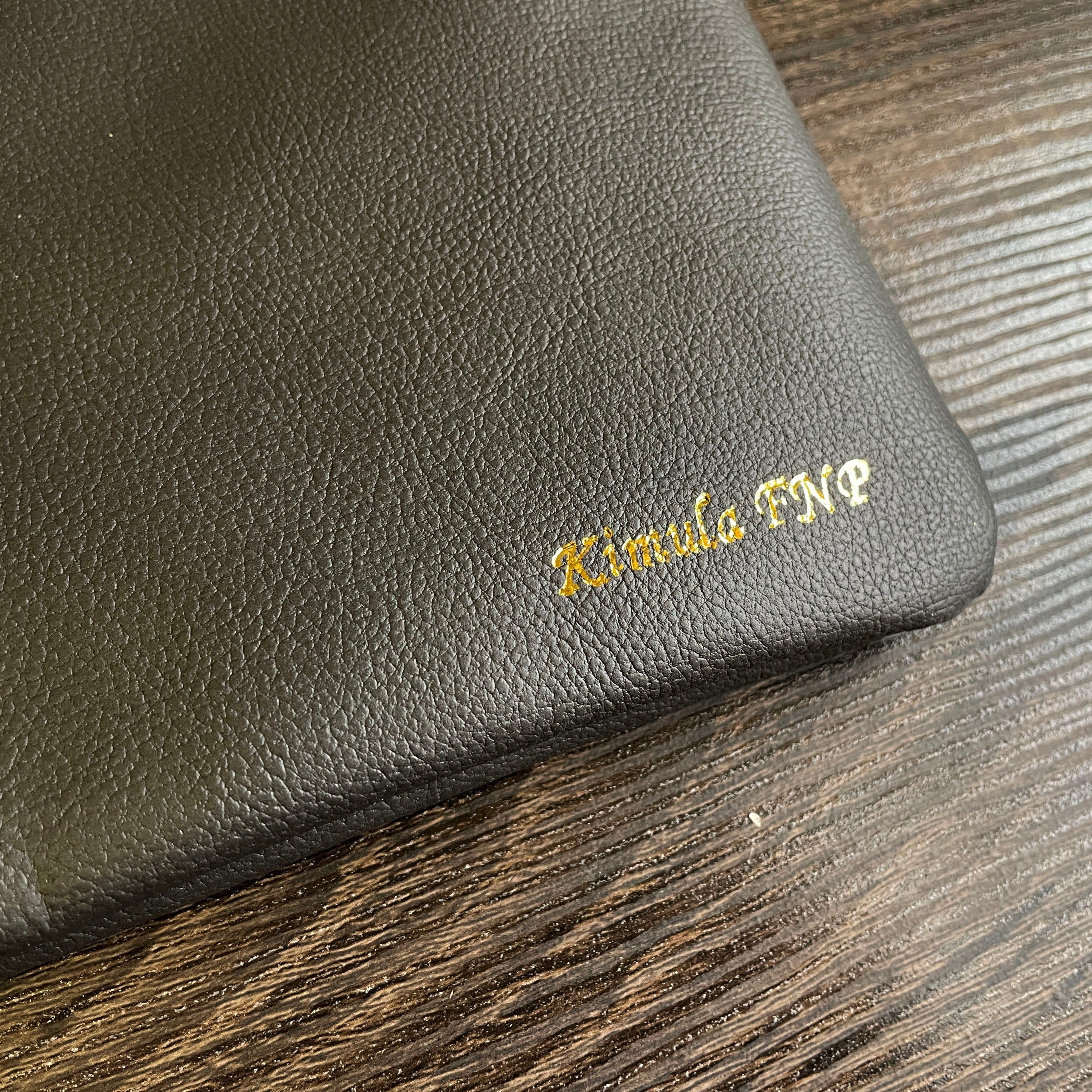 Grey Tablet sleeve with gold foil personalized