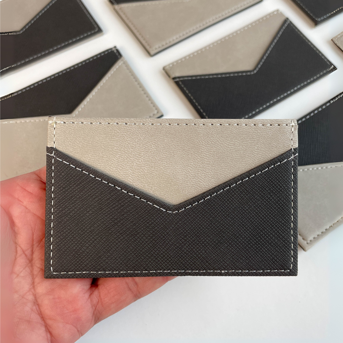 Black minimalist wallet with RFID blocking for secure card protection