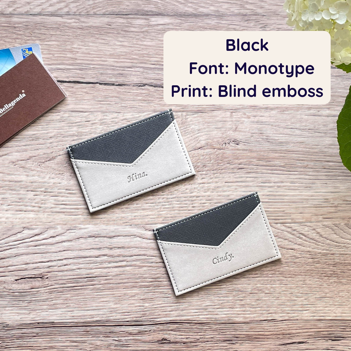 Black Personalized Card Holder Gift for Men