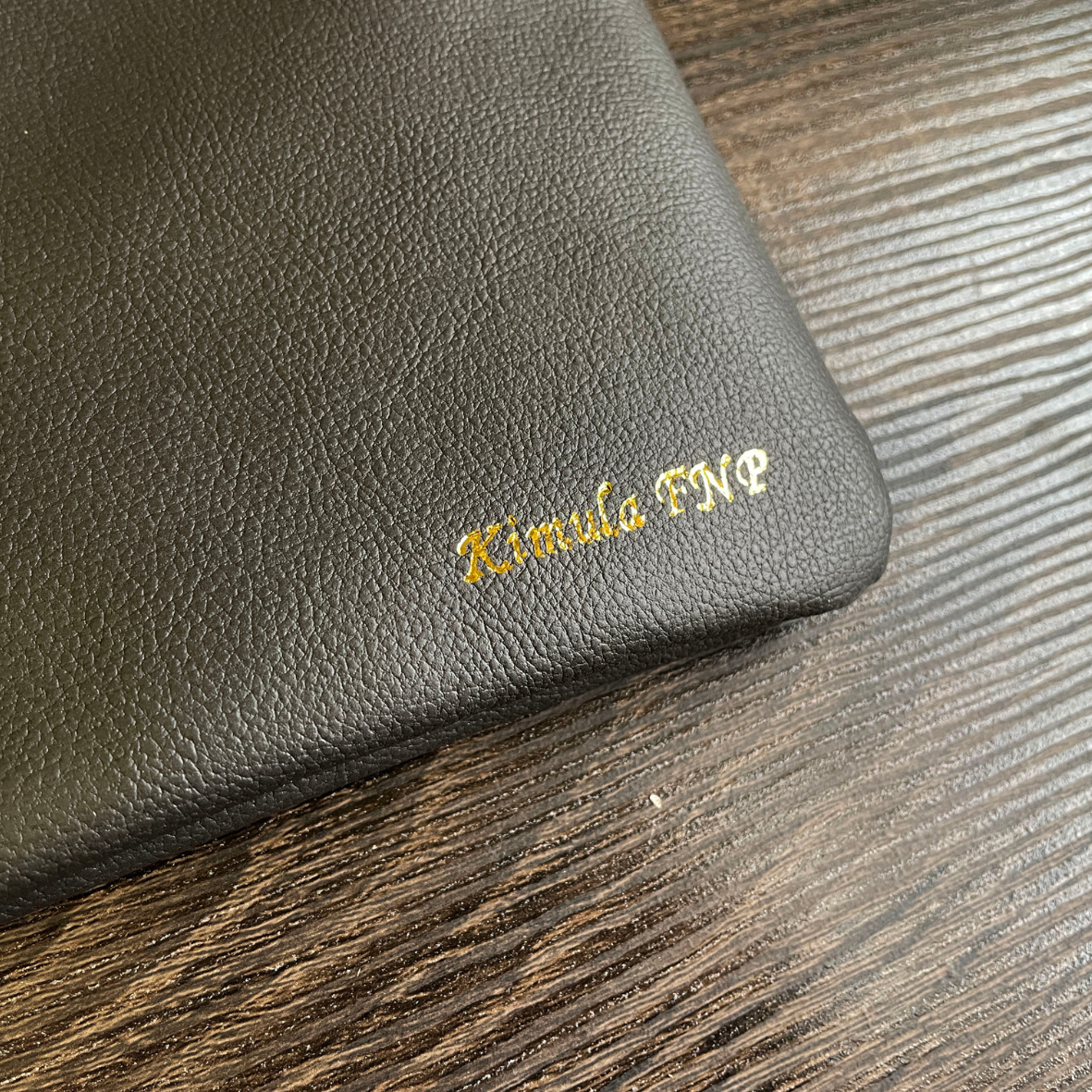 Engraved initials on black tablet sleeve for men personalized gift