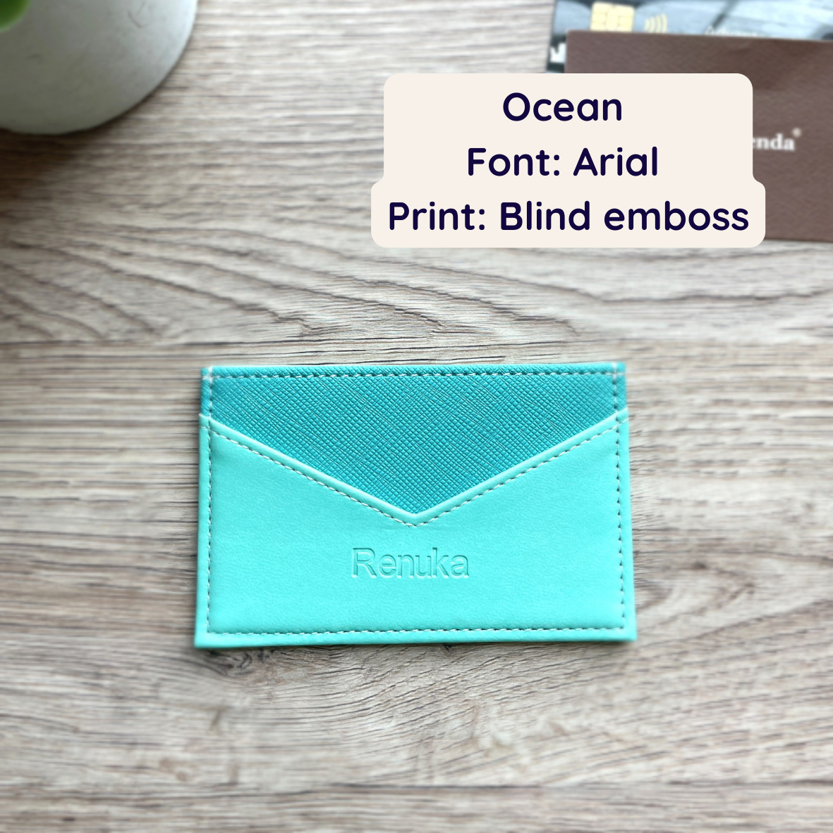 Ocean Personalized Card Holder Gift for Women