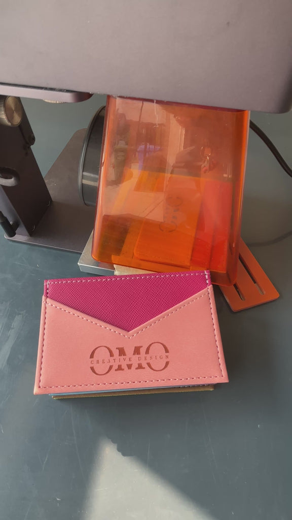 Printed company logo on card holder