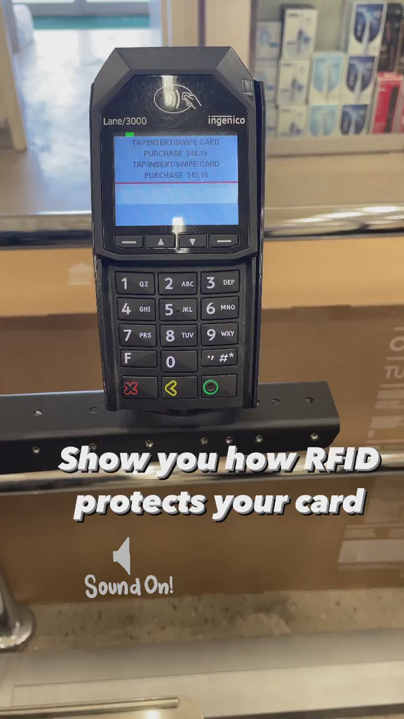 Shown how block the payment with RFID card holder