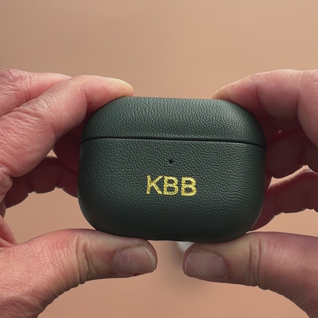 Personalized Leather Airpods Case