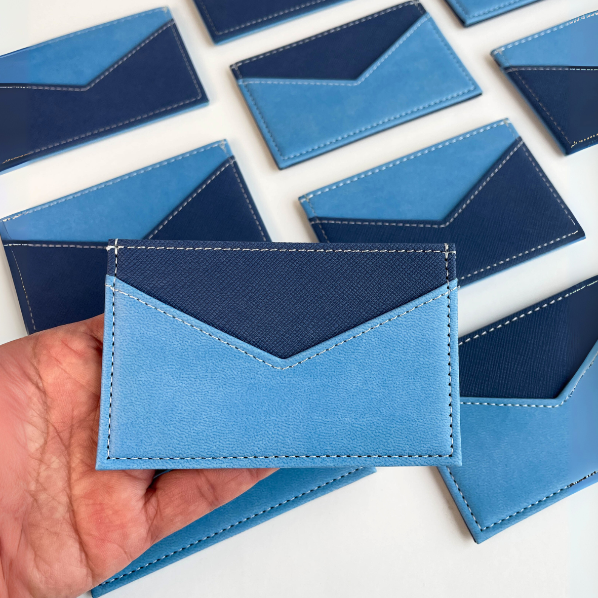 Slim Leather Card Holder showing compact design and premium leather texture