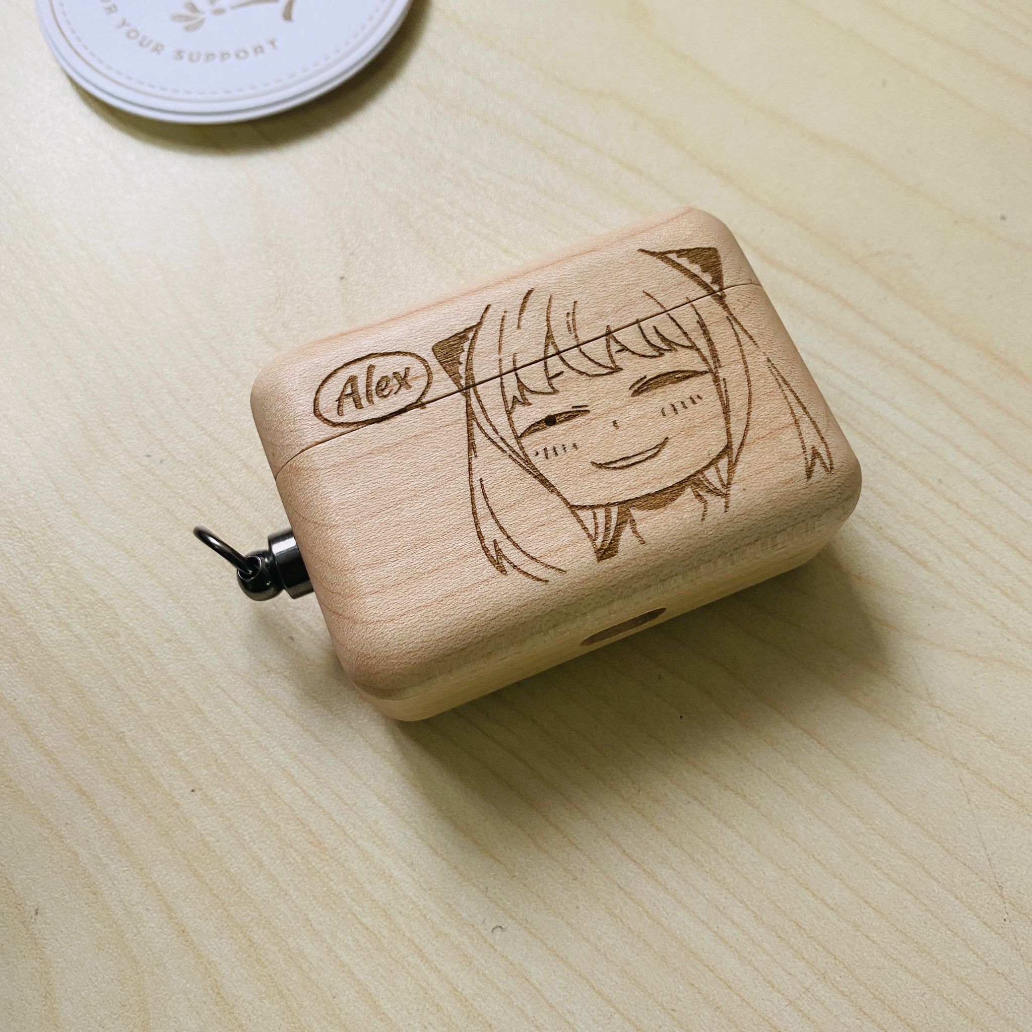 Wood AirPods Pro 1st and 2nd Generation Case with file engraving