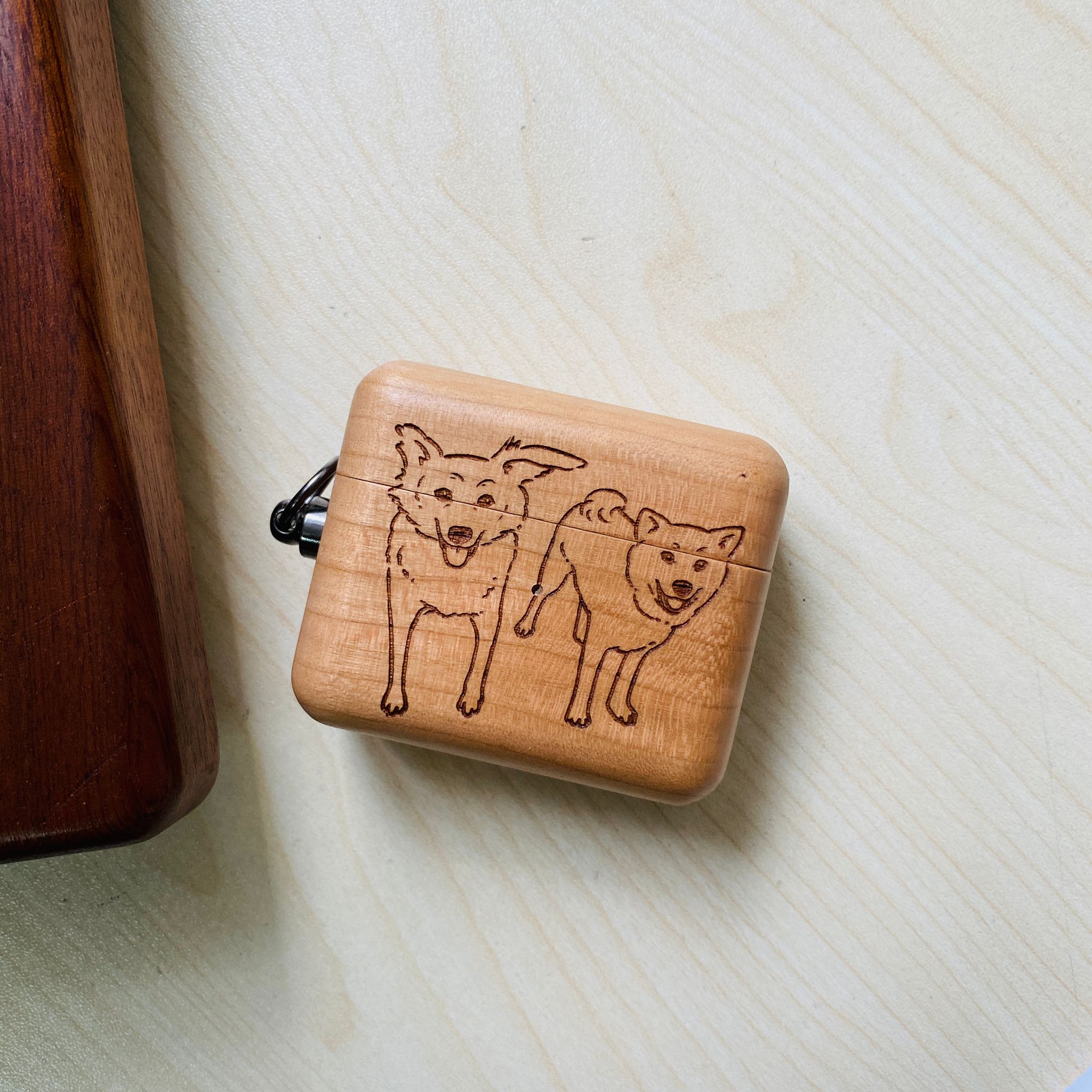 Wood Airpods 3rd Generation Case with photo engraving