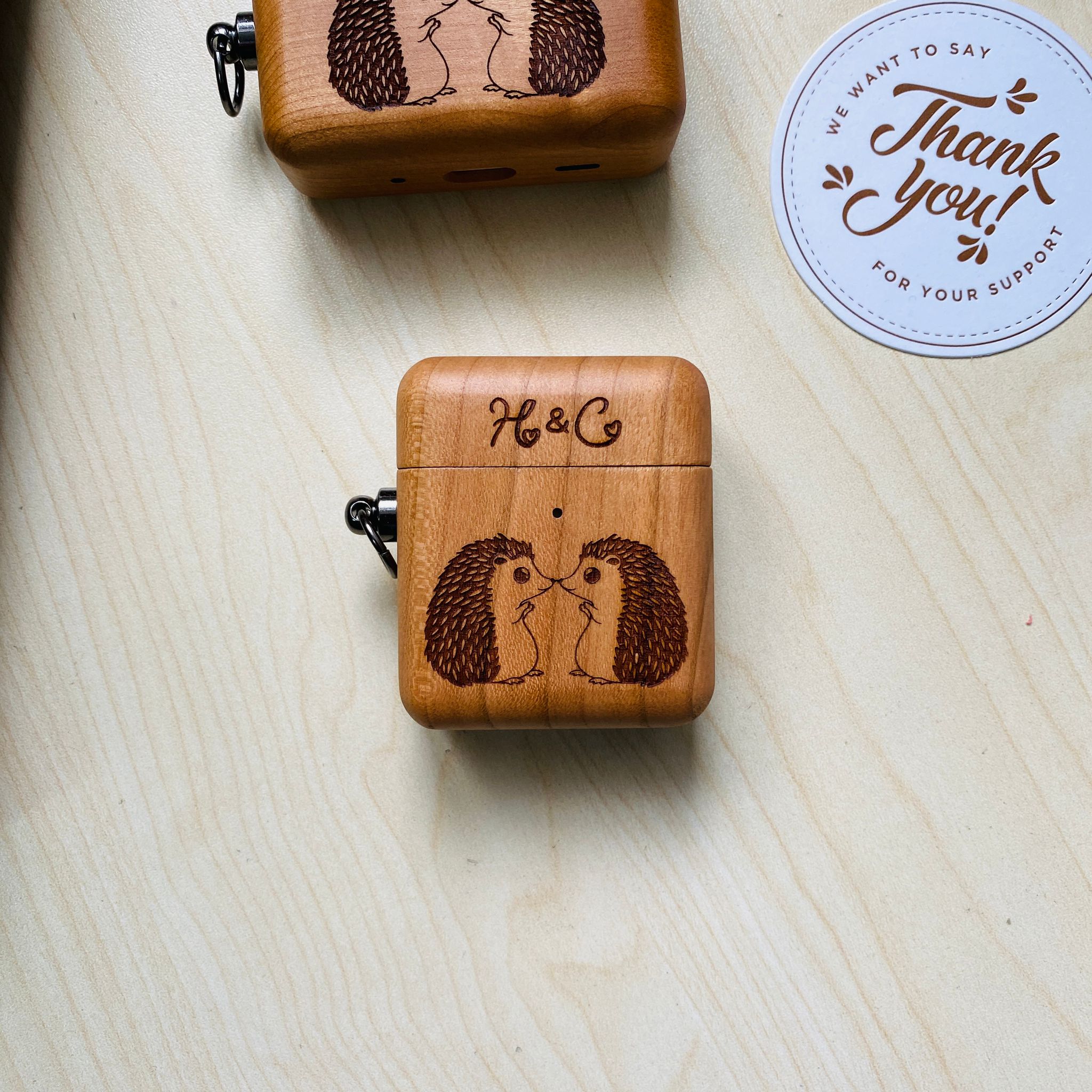 Wood AirPod Case 1st and 2nd Generation with file engraving