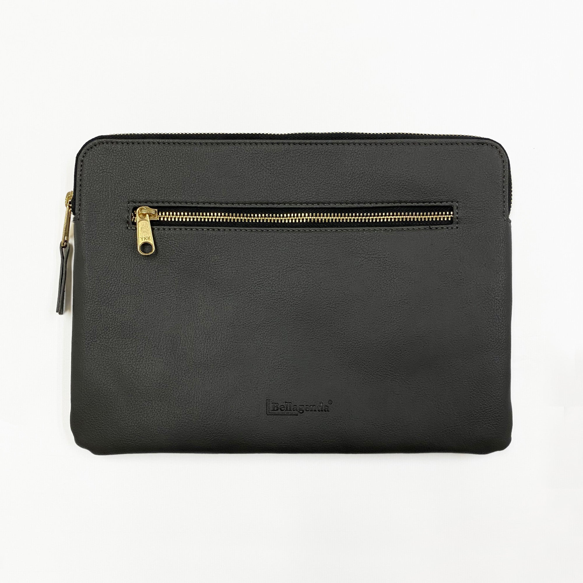 Tablet sleeve with zipper closure and back pocket