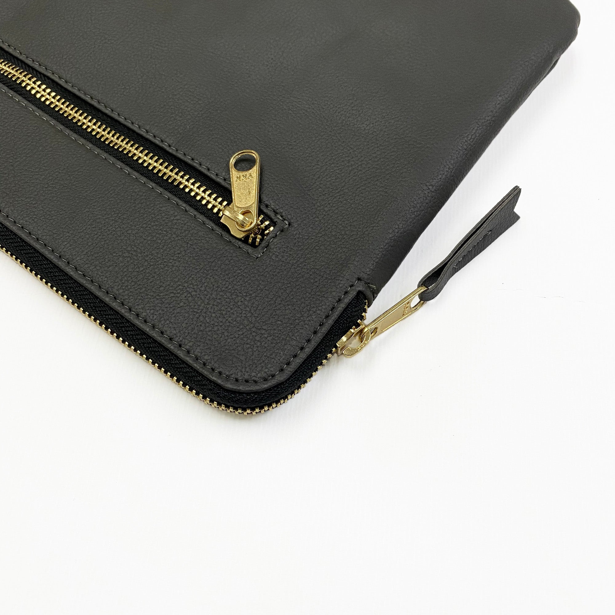 Black Tablet sleeve with zipper closure 