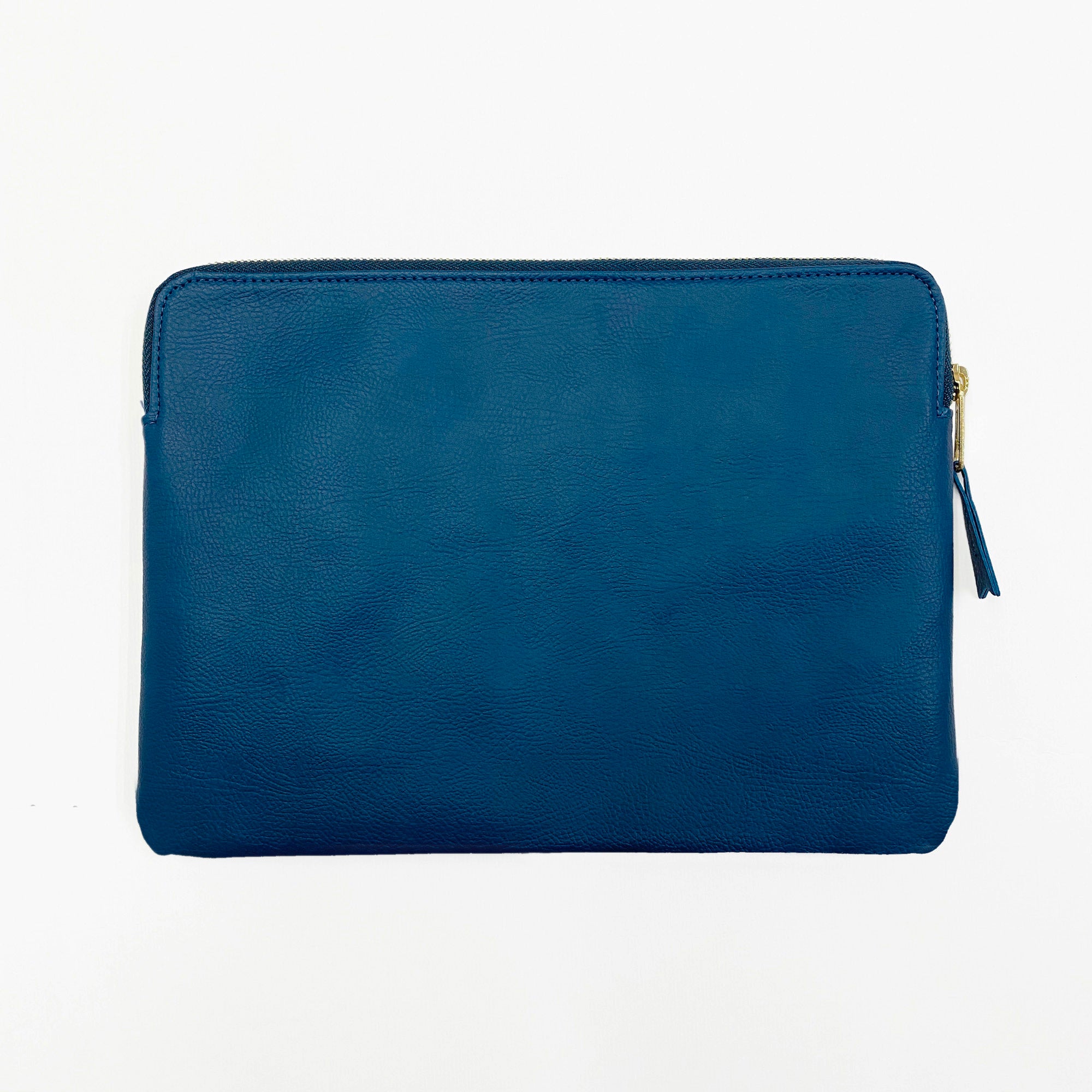 Navy Tablet sleeve with zipper closure 