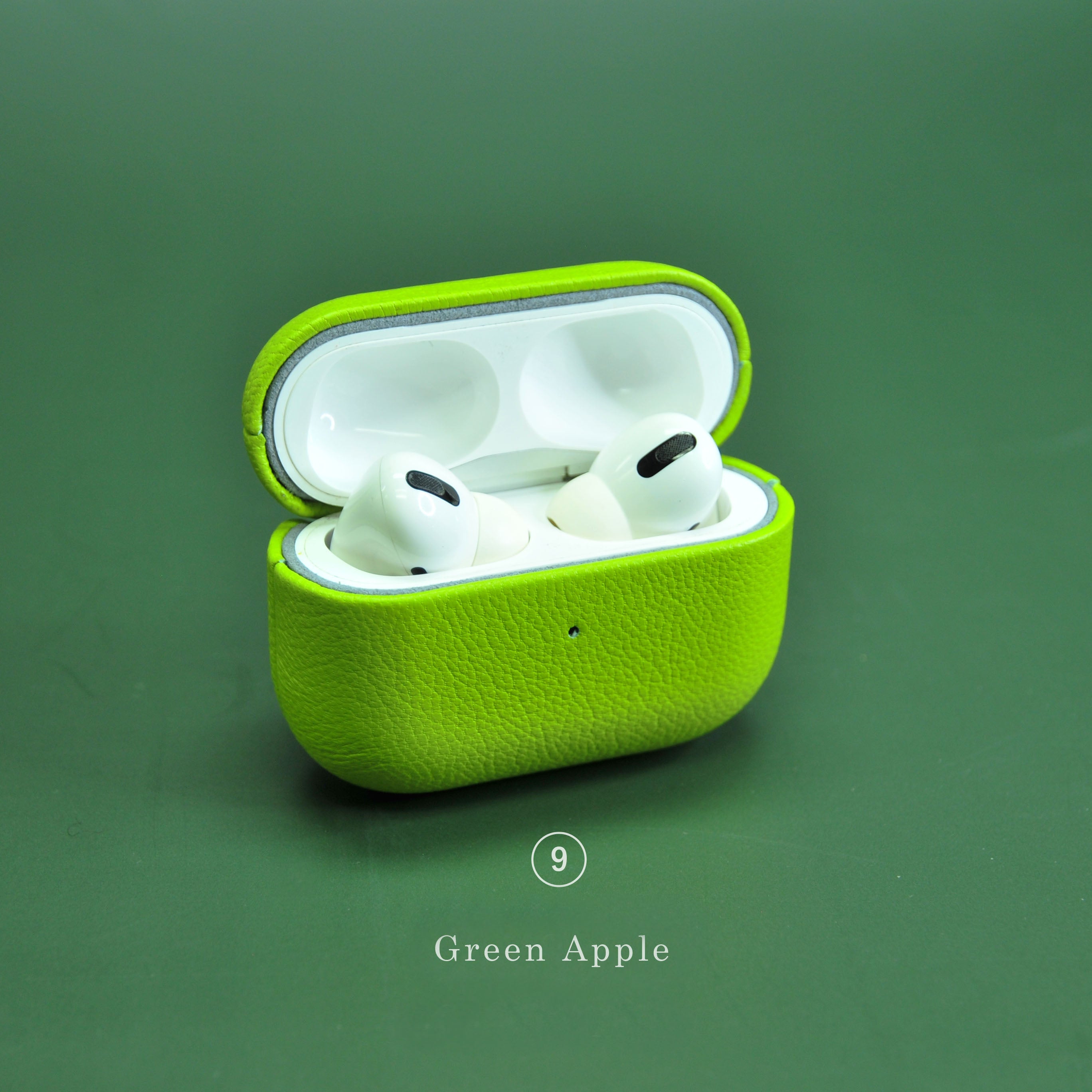 Green Apple Leather AirPod Case