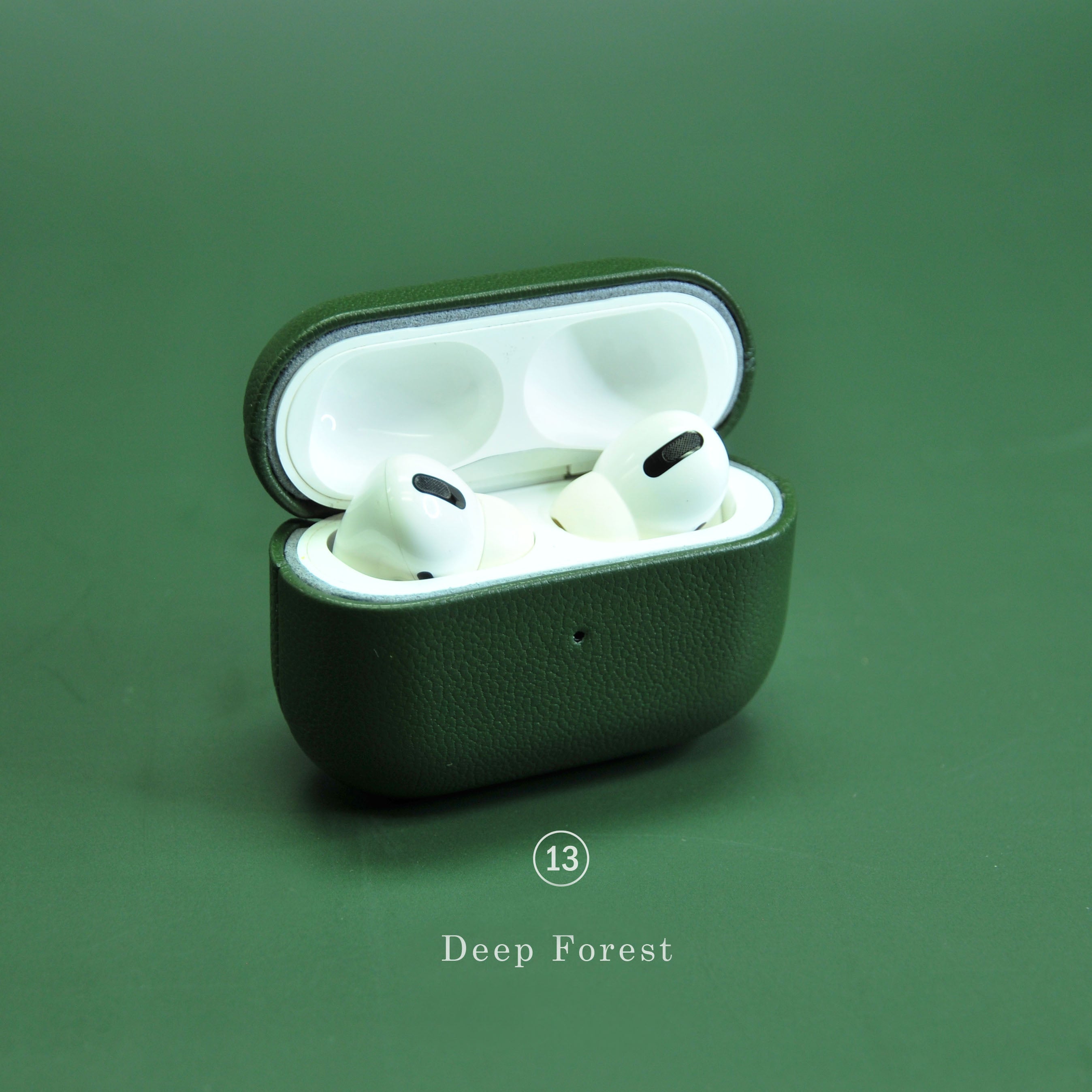 Deep Forest Leather AirPod Case