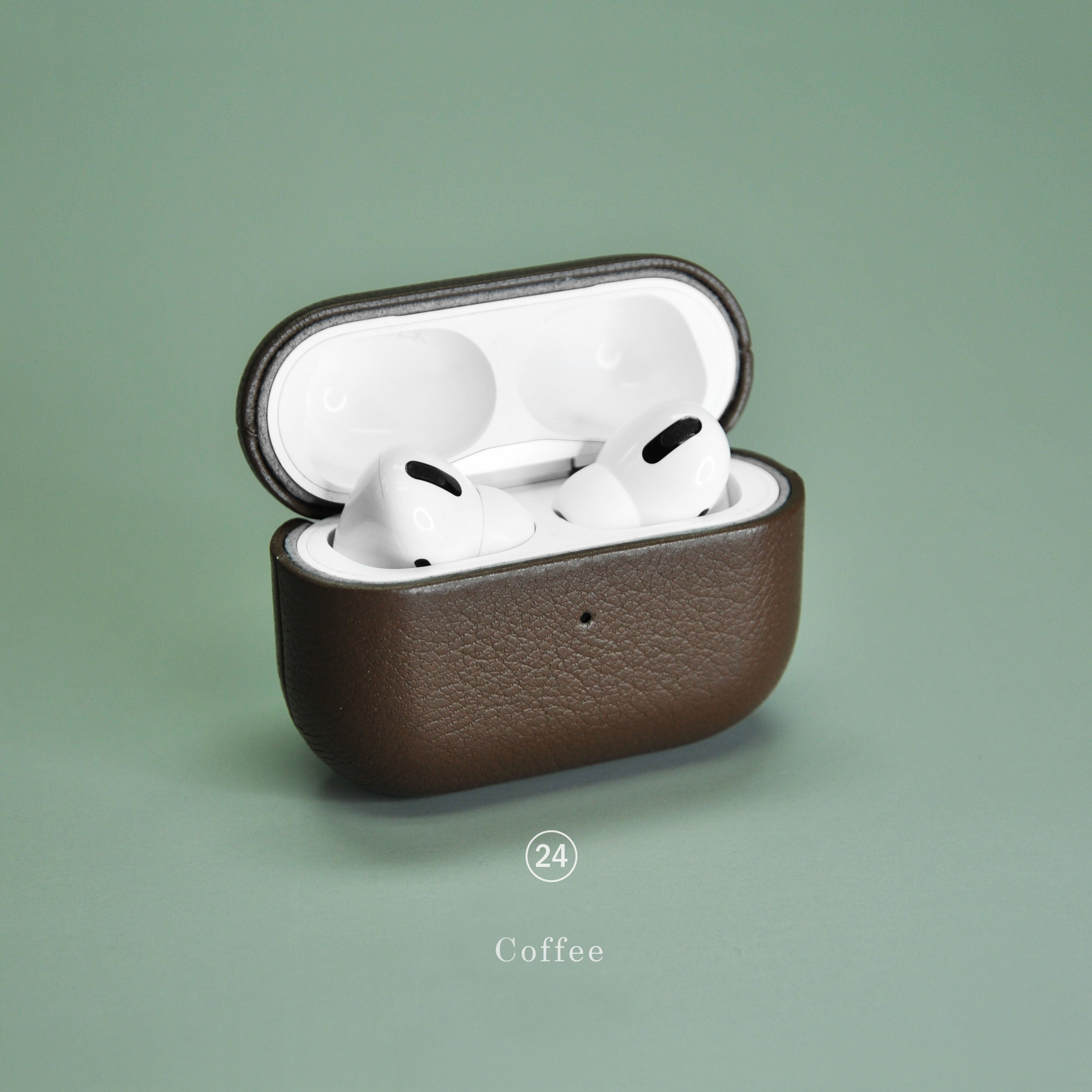 Coffee Brown Leather AirPod Case
