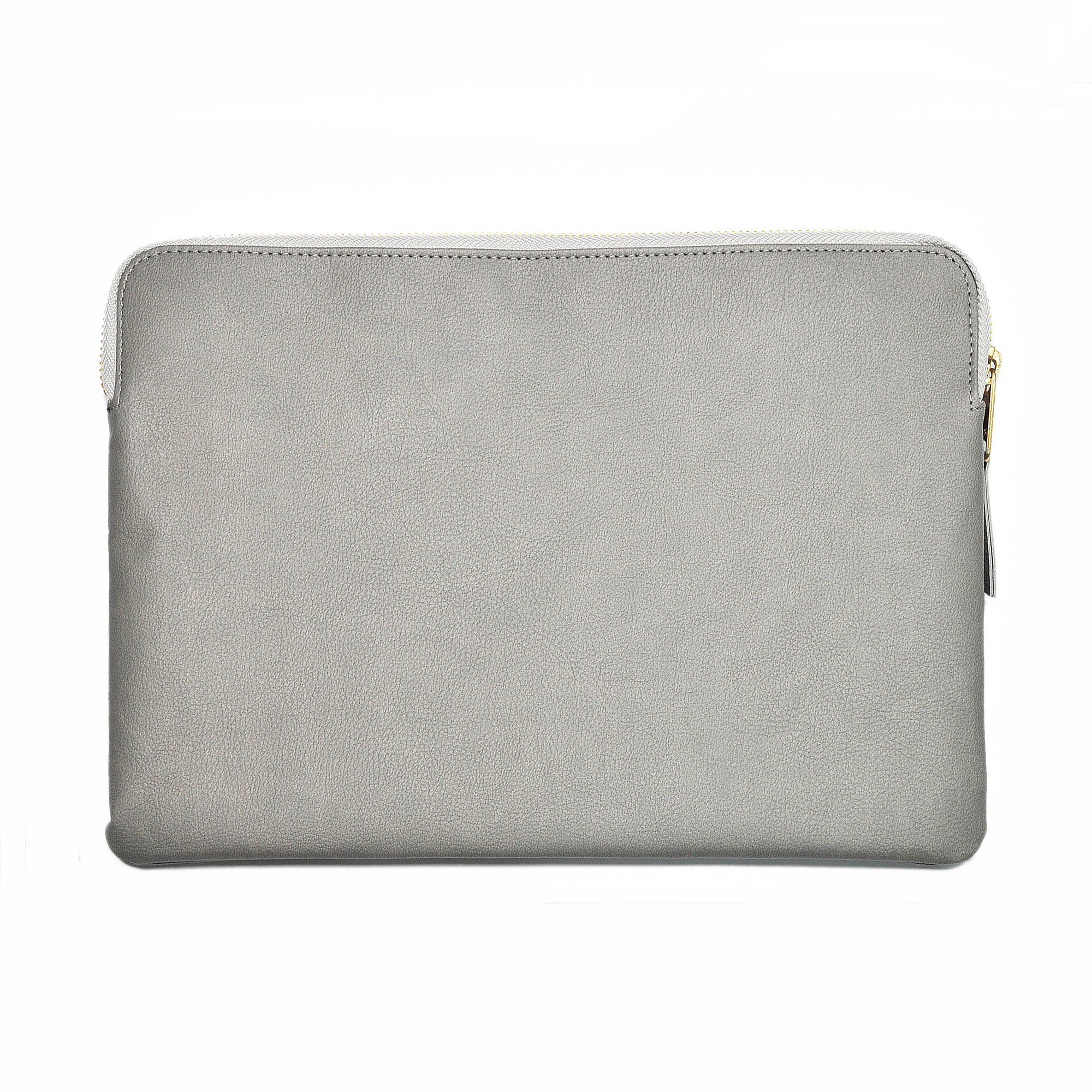 Grey Tablet sleeve with zipper closure 
