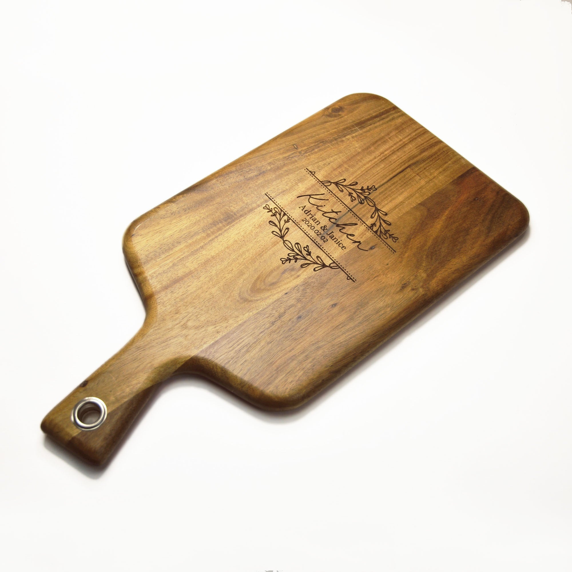 小木菜板，帶手柄的 Chesse 麵包板