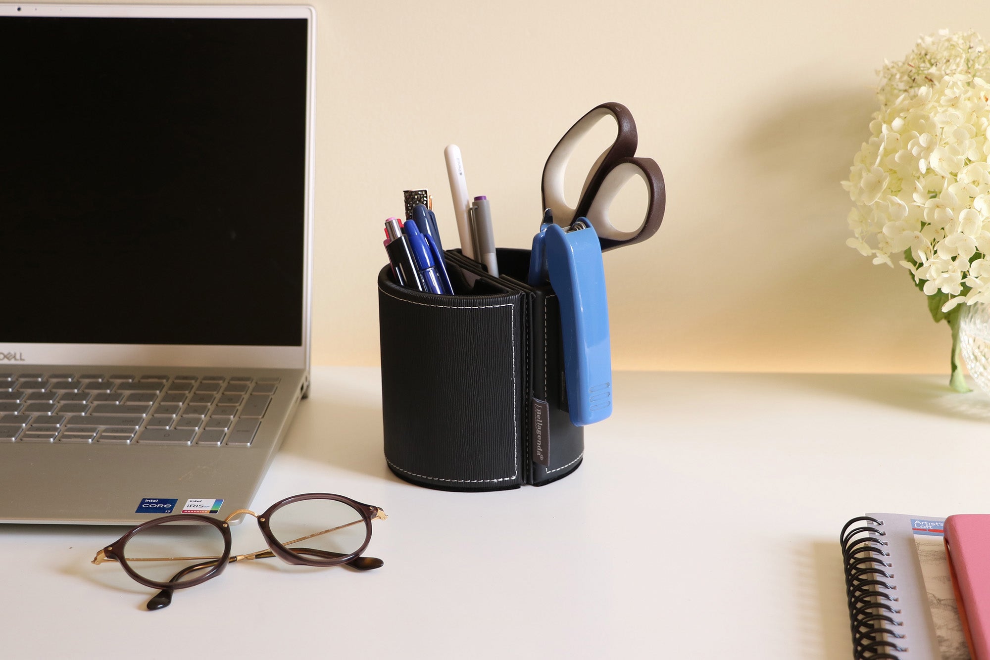 Porte-stylo, pot à crayons, organiseur de bureau avec cadres photo
