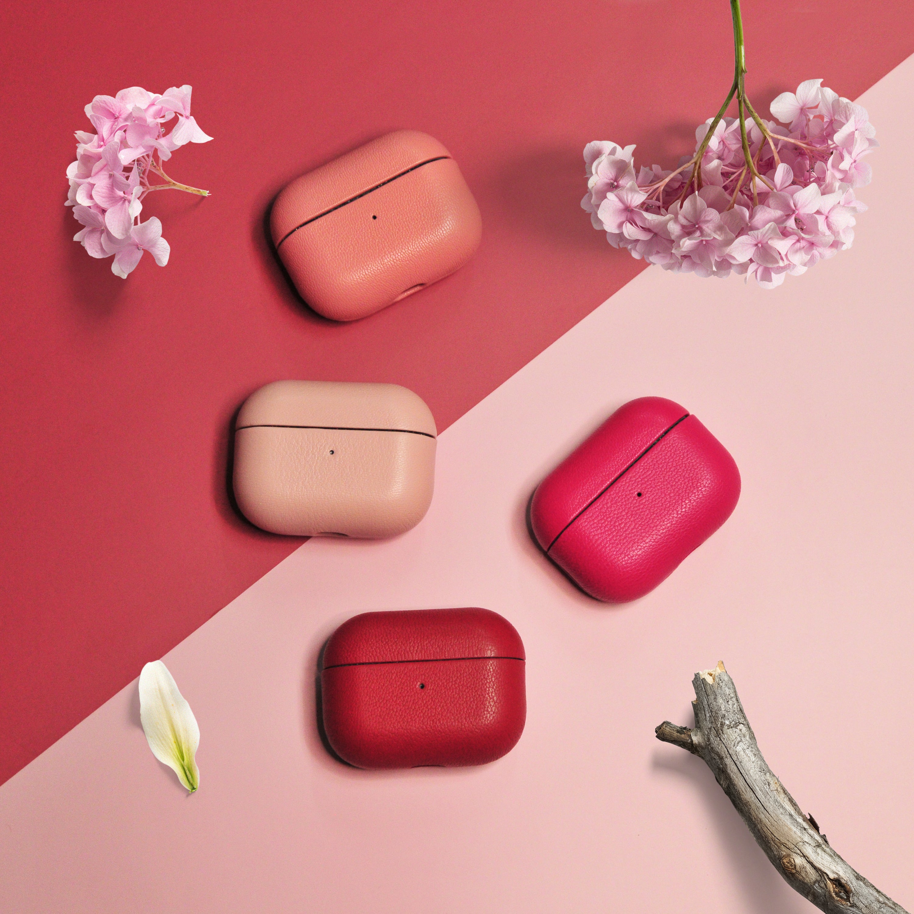Leather AirPods Case pink series